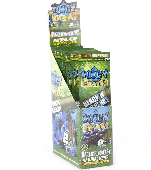 Photograph of product: Juicy J's | Black Blueberry | Hemp Wrap | 2pk