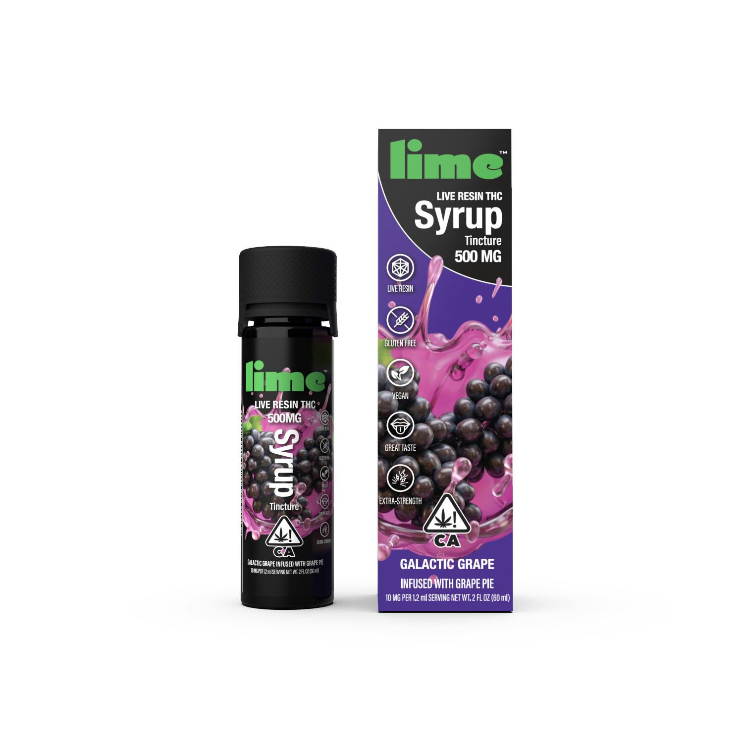 Photograph of product: 500mg Live Resin TH-oui Syrup Tincture | Galactic Grape
