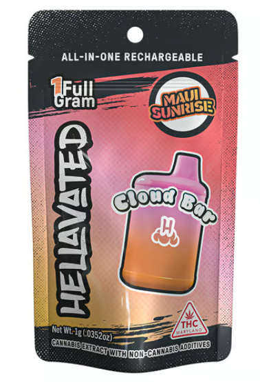 Photograph of product: Hellavated Maui Sunrise 1g Cloud Bar