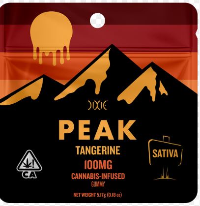 Photograph of product: PEAK SINGLES - TANGERINE [S] - 100 MG