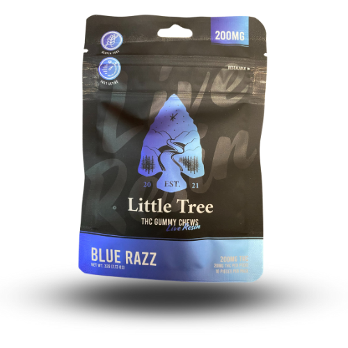 Photograph of product: Little Tree Blue Razz Gummy 200mg
