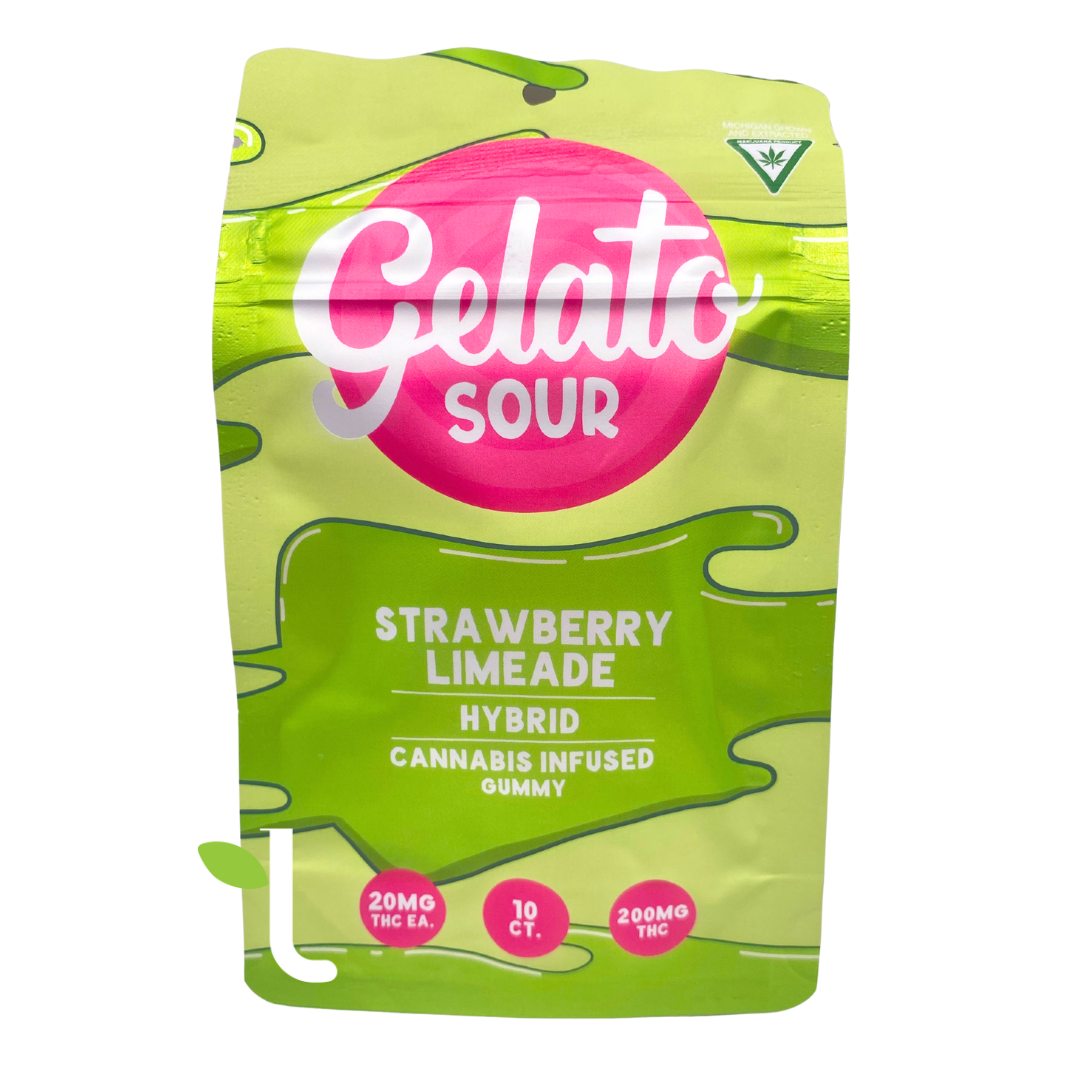 Photograph of product: Sour Strawberry Limeade | 200mg Gummies