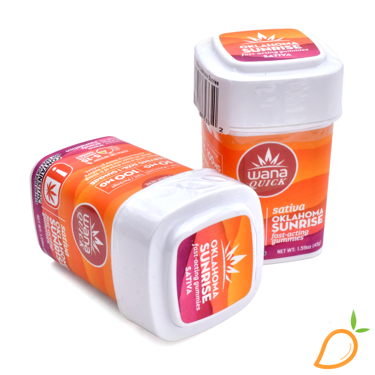 Photograph of product: 100mg Oklahoma Sunrise Sativa Fast Acting Gummies Wana