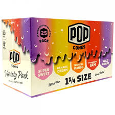 Photograph of product: Pop Cones Ultra Thin Variety Pack 1 1/4" 6pk