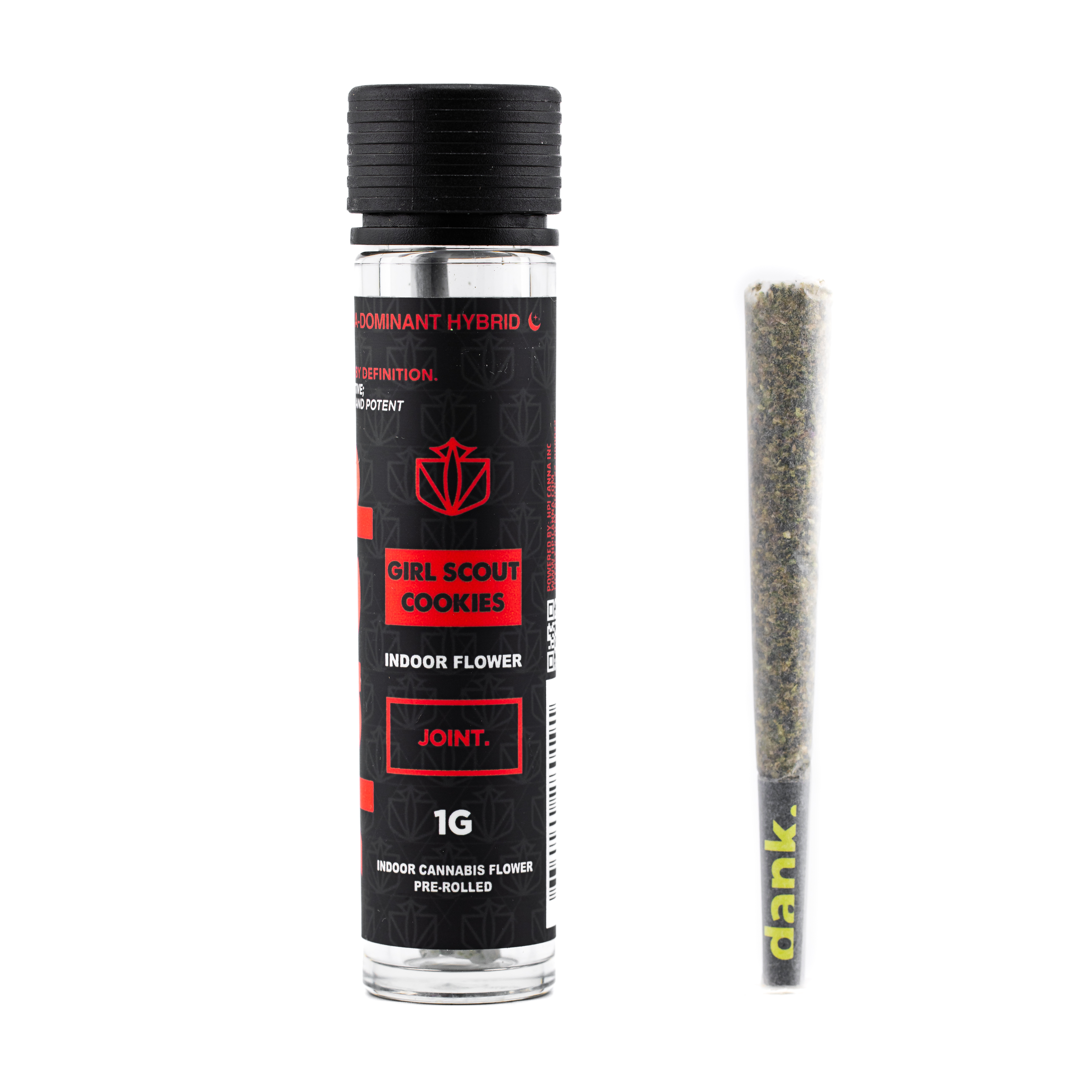 Photograph of product: Dank 1g PreRoll Girl Scout Cookie- Oui'd/Hybrid 33.70%TH-oui