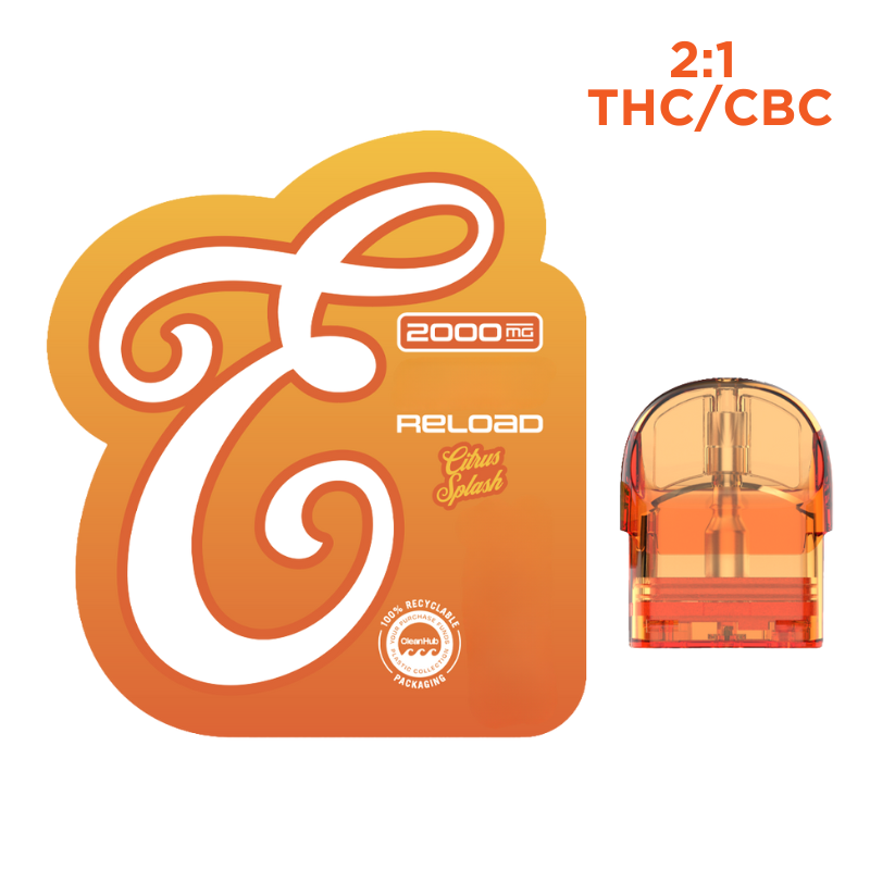 Photograph of product: RELOAD - 2g FUSION - Citrus Splash (2:1 TH-oui/CBC)