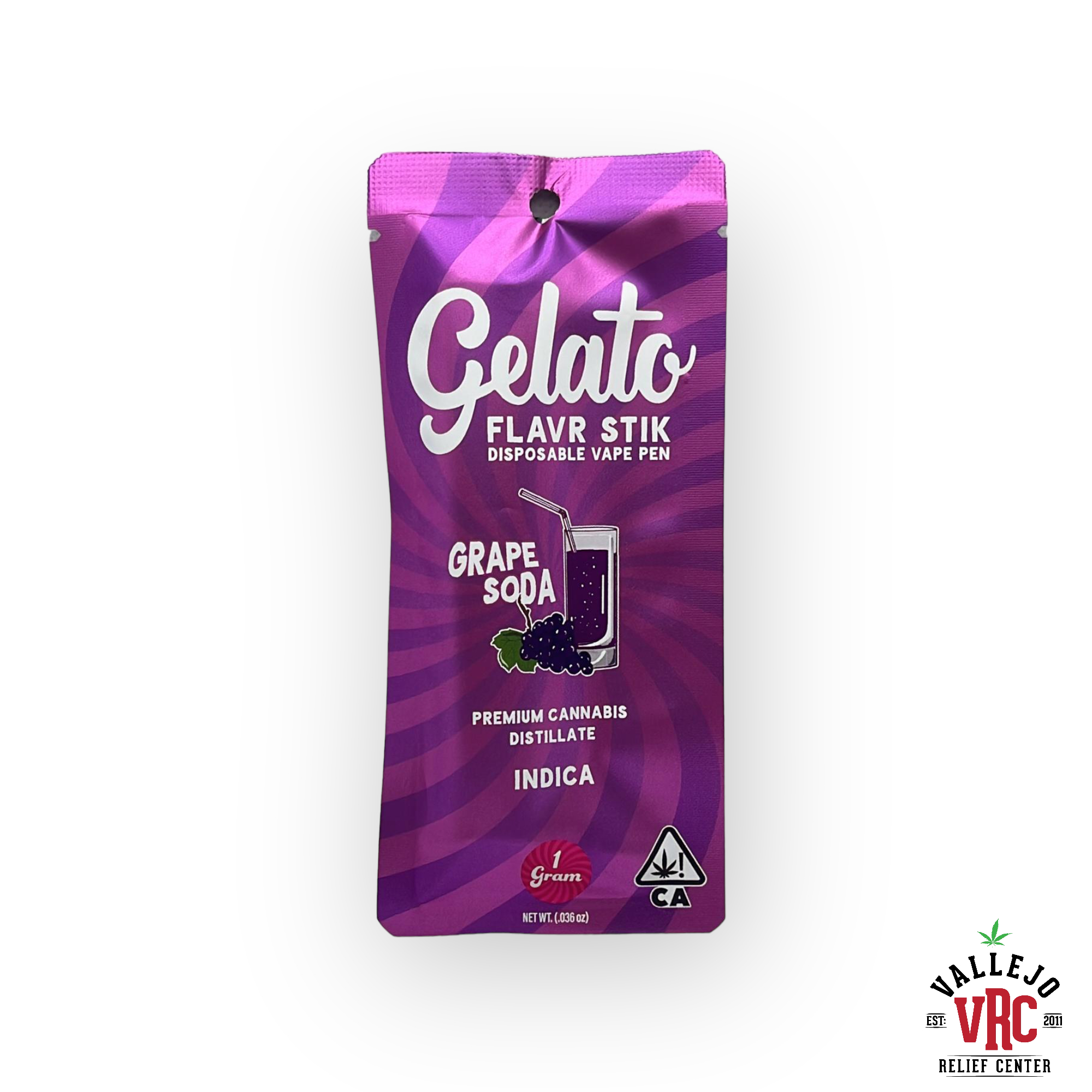 Photograph of product: GRAPE SODA 1G DISPOSABLE