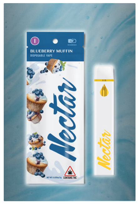 Photograph of product: Blueberry Muffin Disposable Vape | 1g | 93.44% TAC