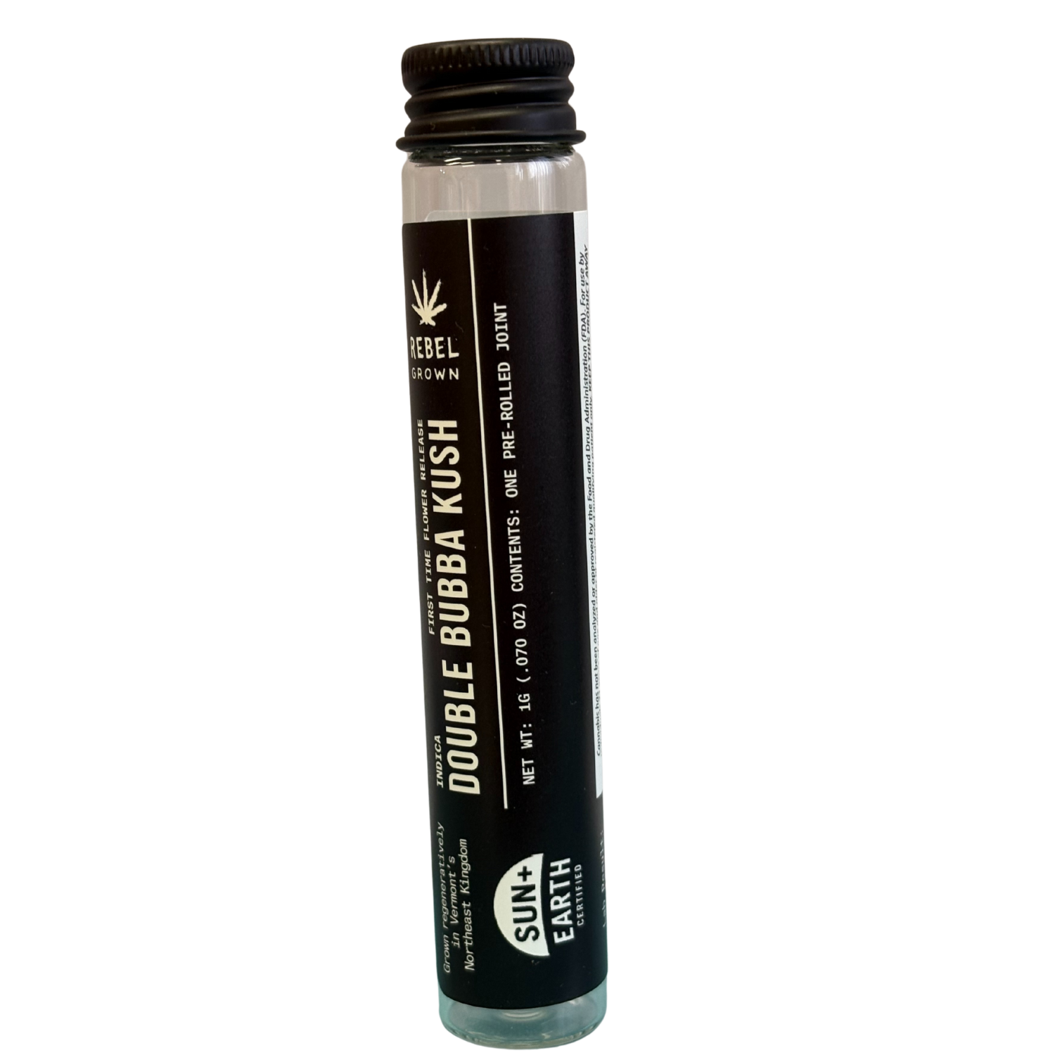 Photograph of product: Double Bubba Kush | 1g Pre-roll | Rebel East