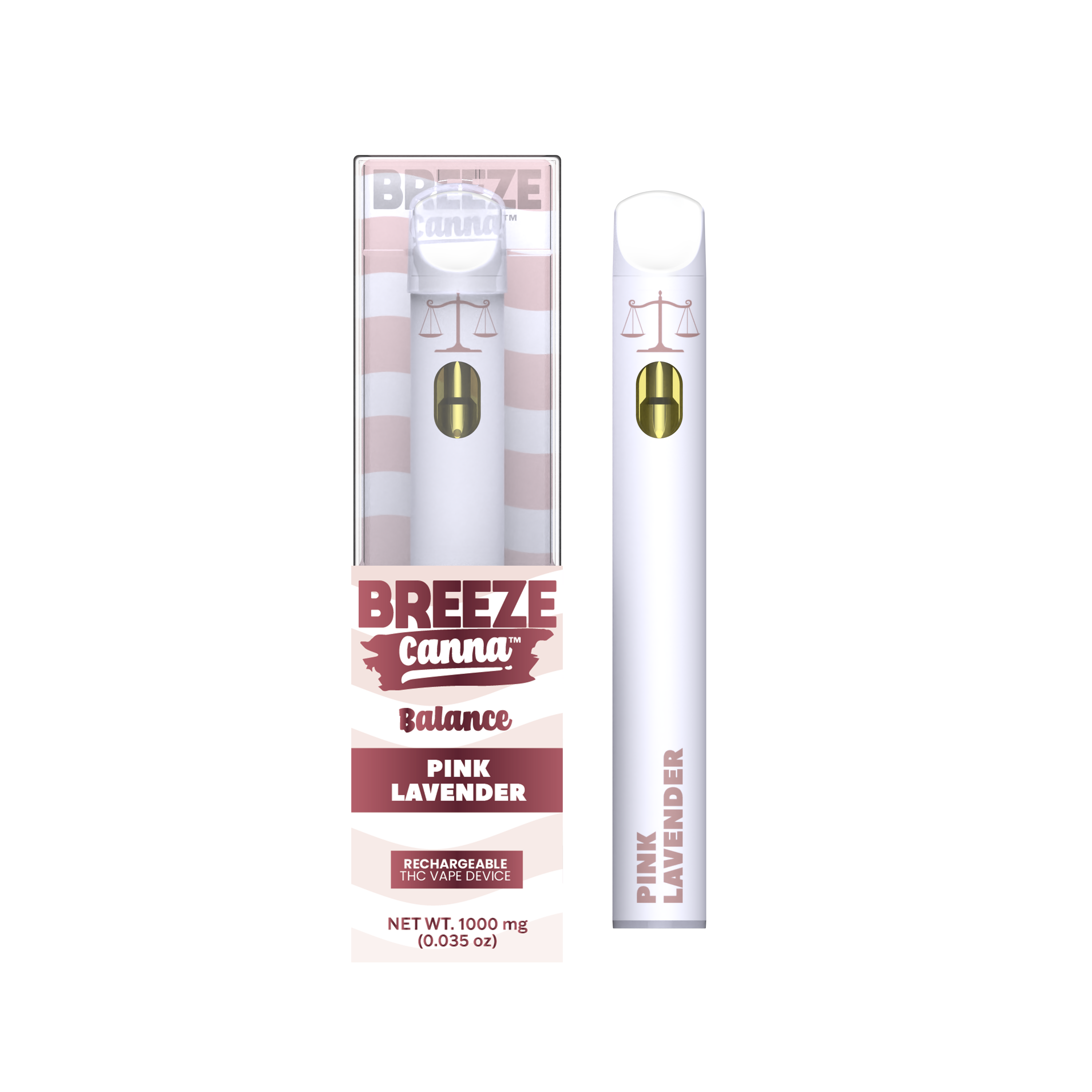 Photograph of product: BREEZE CANNA Pen Full Spectrum 1000mg: Pink Lavender
