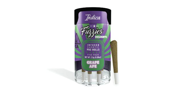 Photograph of product: Grape Ape | 0.5G x 5pk Infused Shorties