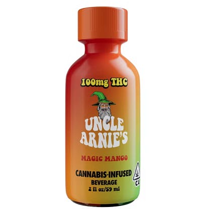 Photograph of product: Uncle Arnies Mini  Beverage  100mg  Magic Mango  $11 *Tax Included