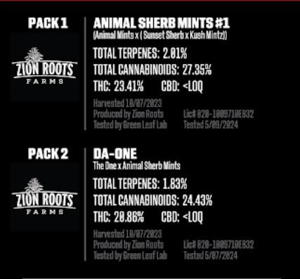 Photograph of product: Benson Arbor - Black Crown: Pina Colada / Mental Breakdown 50pk Prerolls (S/I)