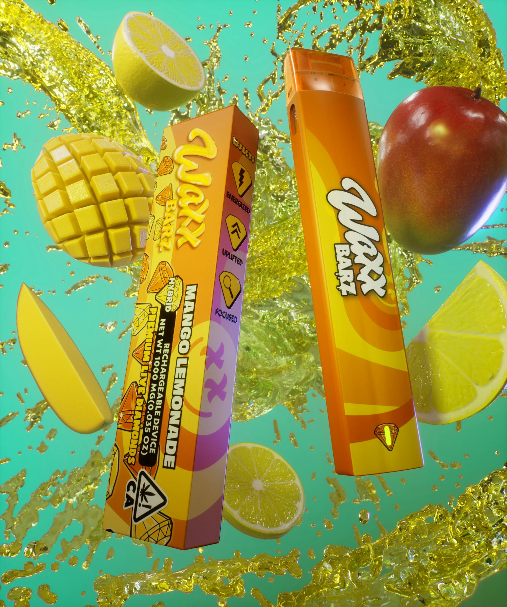 Photograph of product: Mango Lemonade Live Diamond Disposable 1g