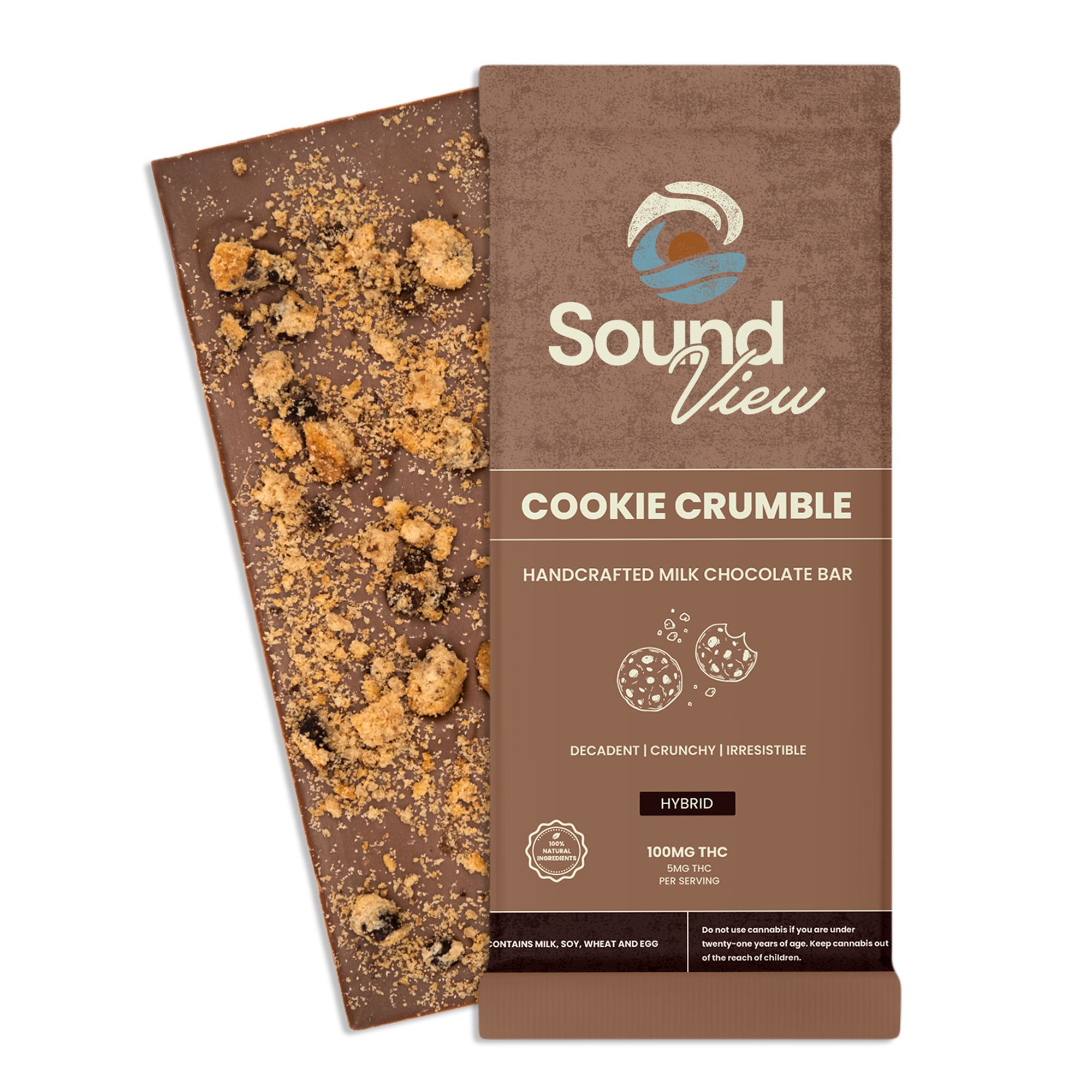 Photograph of product: Cookie Crumble Milk Chocolate Bar | 20PK (00032)