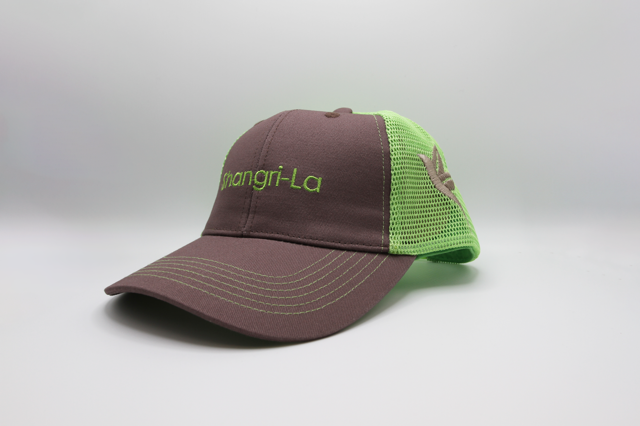 Photograph of product: Shangri-La Gray/Neon Green Trucker Hat