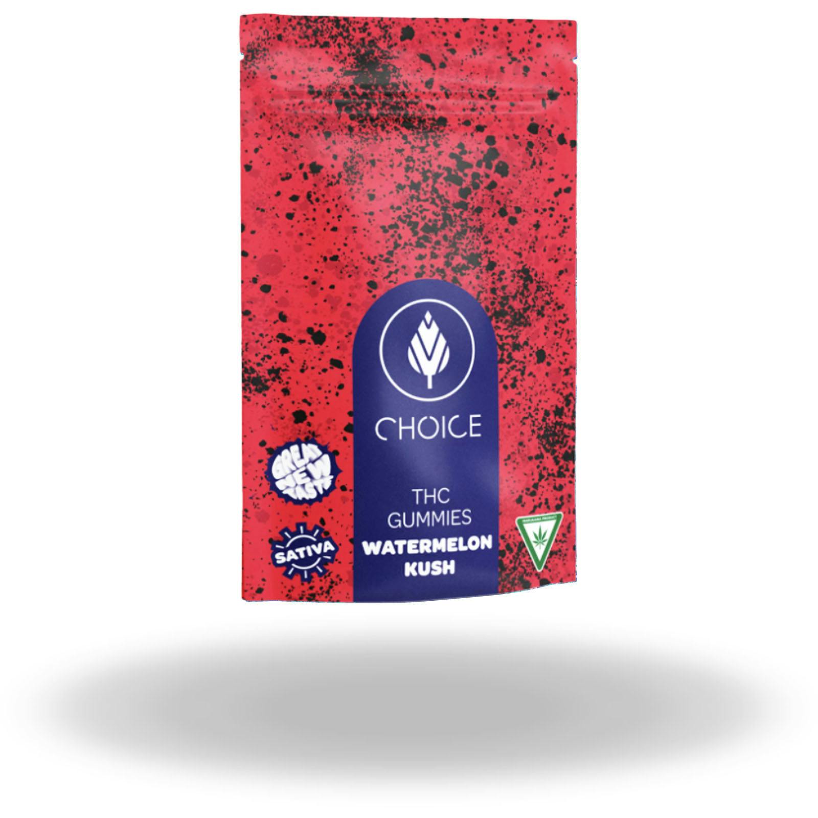 Photograph of product: Choice Chews - Watermelon Kush | 200mg | Oui'd