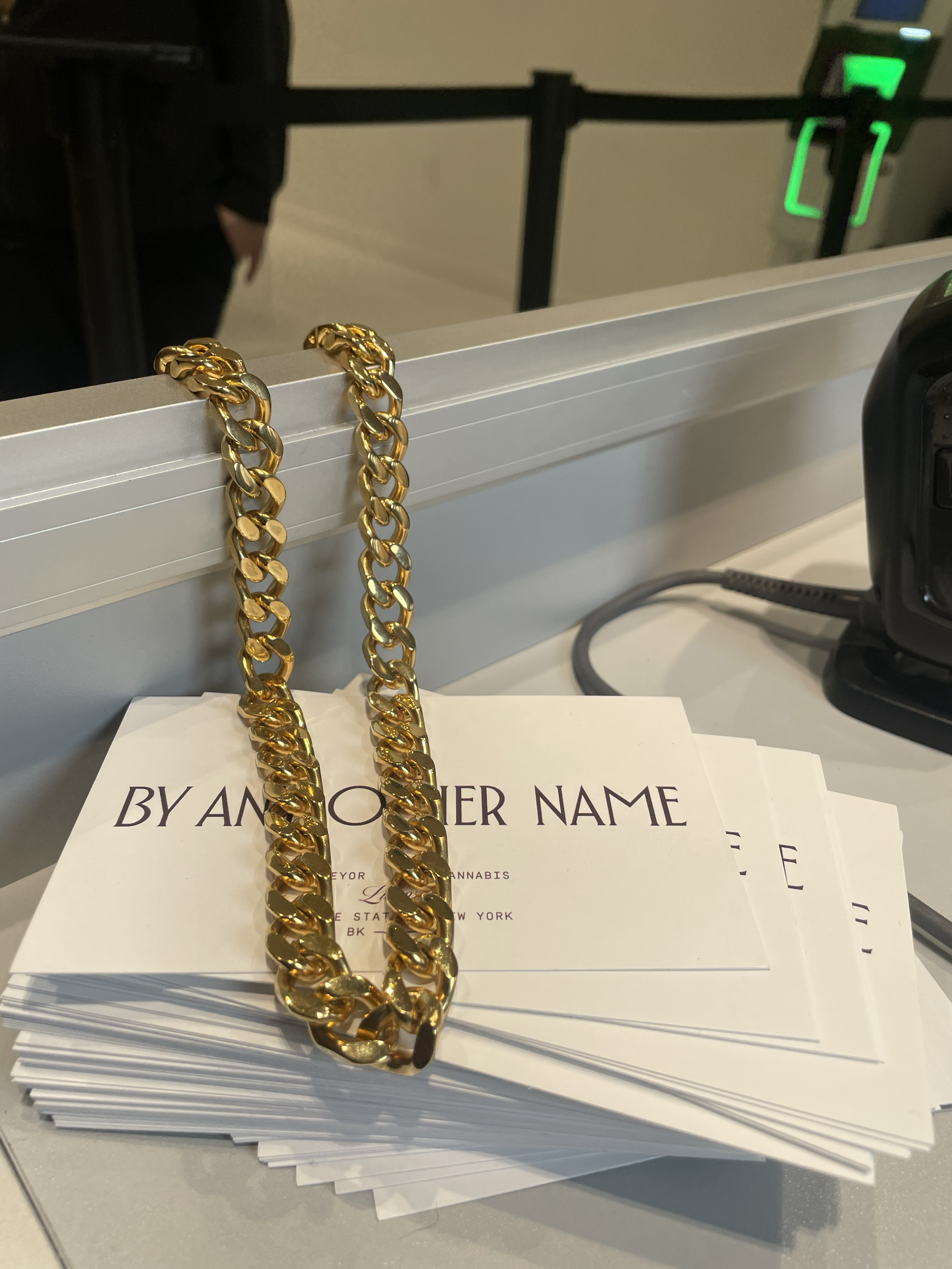 Photograph of product: Brooklyn or Bust | 18" Gold Stainless Steel Cuban Link Chain