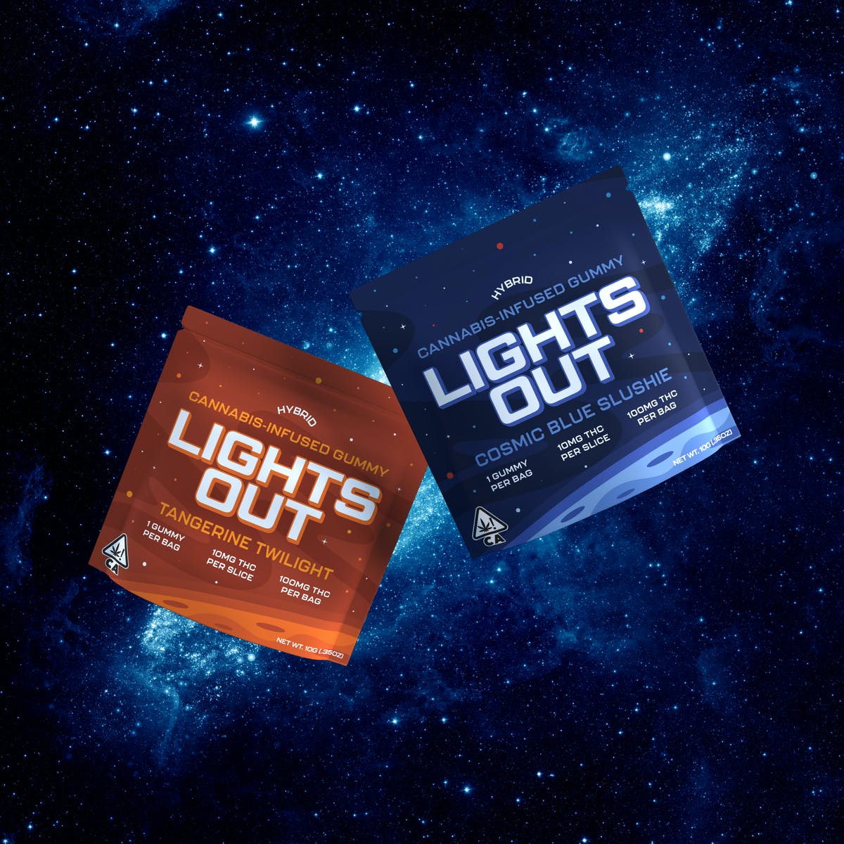 Photograph of product: Lights Out - Huckle Berry Blaze Gummy (100mg)
