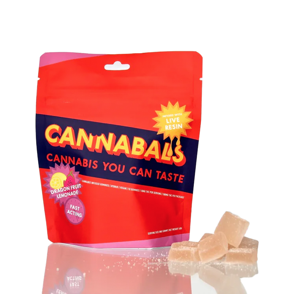 Photograph of product: Cannabals | Dragon Fruit Lemonade | 100mg Live Resin Gummies