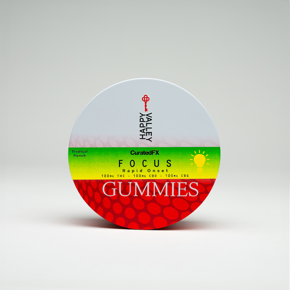 Photograph of product: Gummies | Focus - Tropical Punch | 100 mg | 20pk | CuratedFX