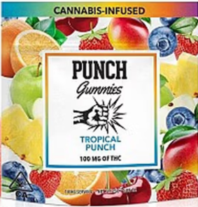 Photograph of product: [Punch] THC Gummies - 100mg - Tropical Punch (H)