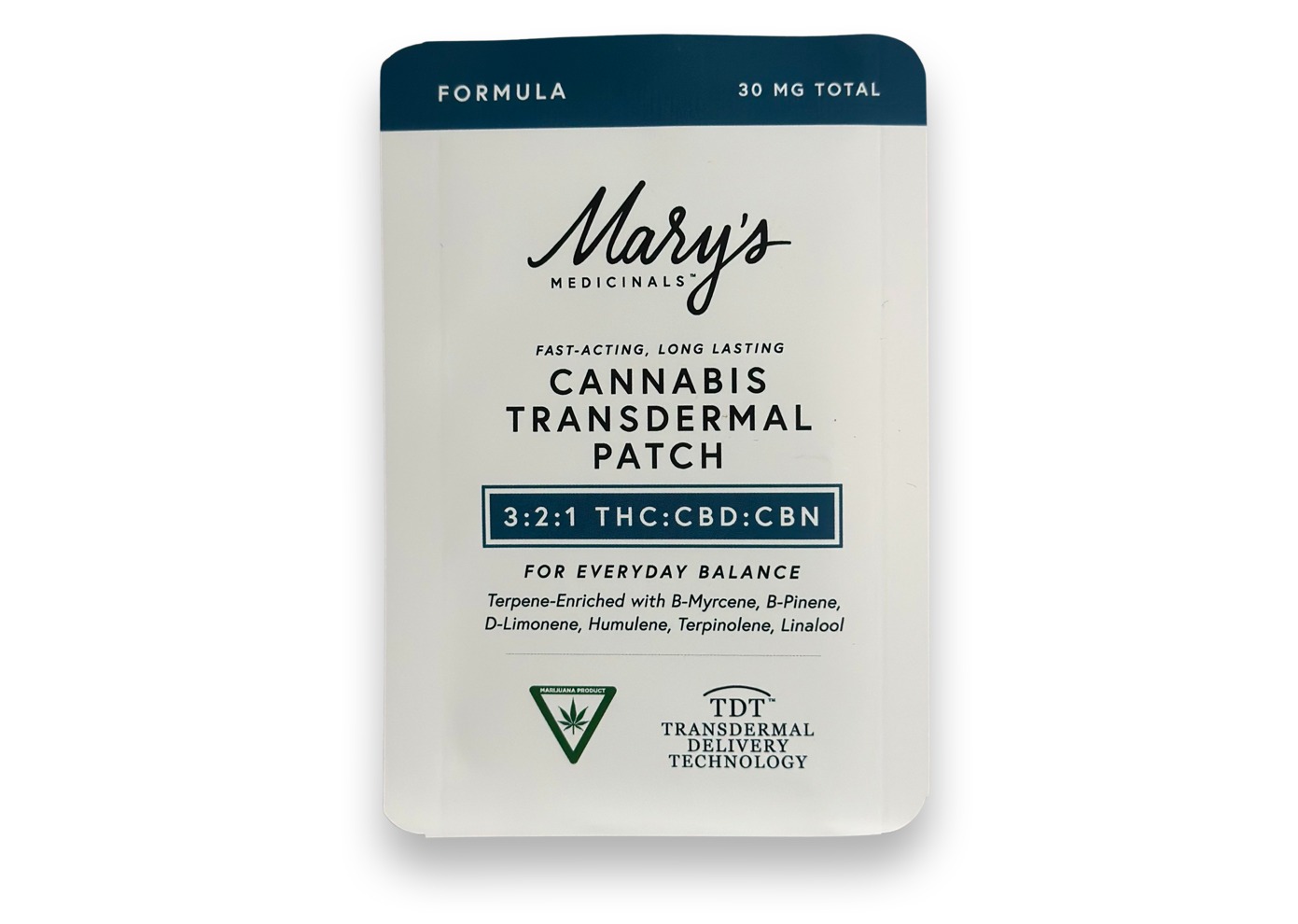 Photograph of product: 30MG | 3:2:1 | Transdermal Patch | Formula