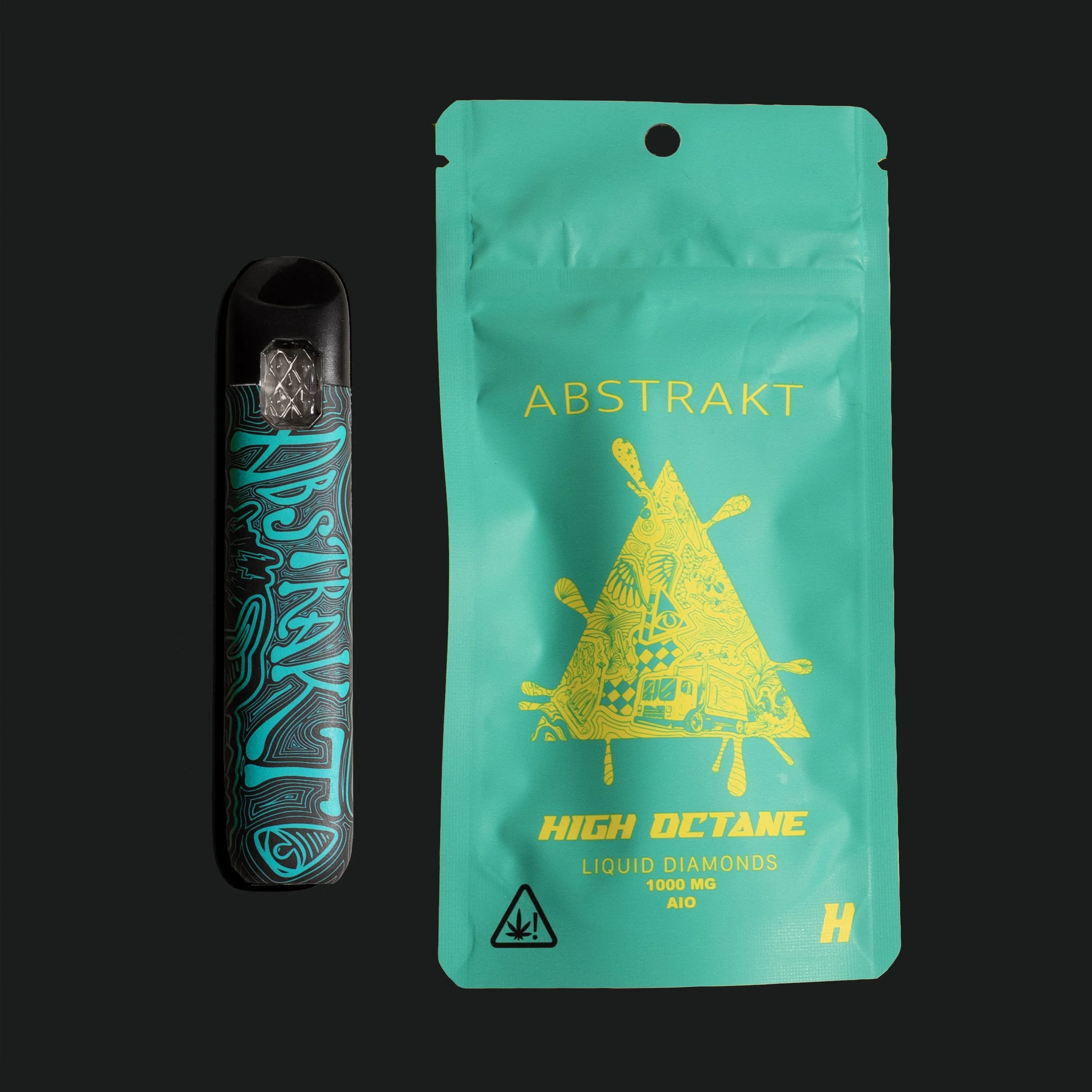 Photograph of product: ABSTRAKT - BANDIT - DISPOSABLE DIAMONDS - 1G - HIGH OCTANE - HYBRID