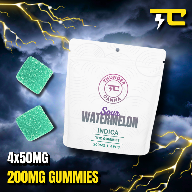 Photograph of product: SOUR WATERMELON GUMMIES 4CT 200MG