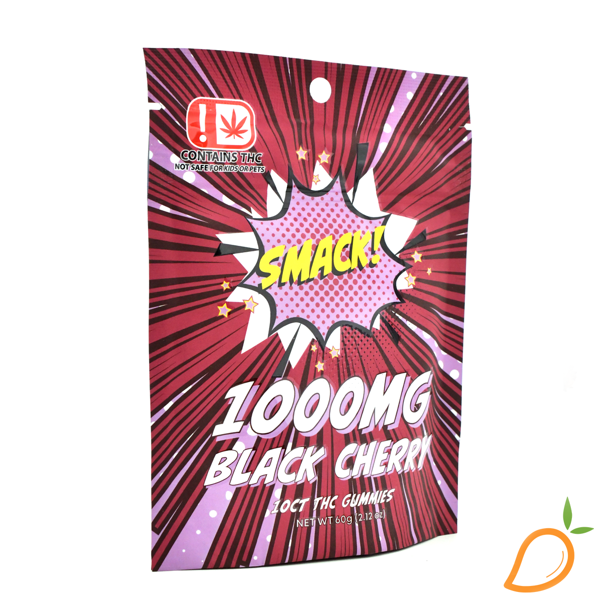 Photograph of product: 1000mg Black Cherry Gummies Smack