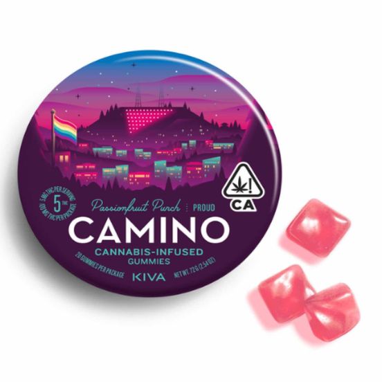 Photograph of product: [Camino] TH-oui Gummies - 100mg - Passionfruit Punch - 