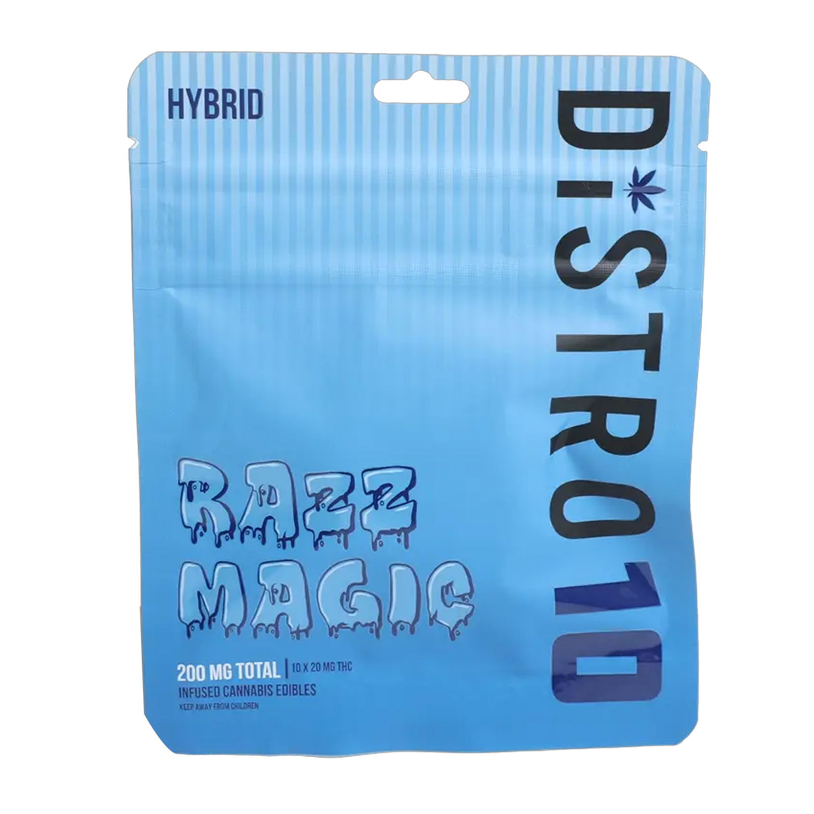 Photograph of product: Distro 10 Razz Magic Gummies 200mg Rec