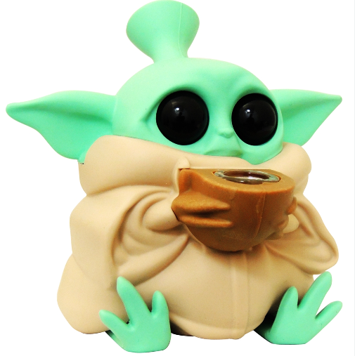 Photograph of product: Baby Alien Silicone Water Pipe | 4.5"