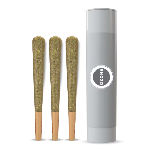 Photograph of product: OZONE GMO 3PK PRE-ROLLS 1.5G