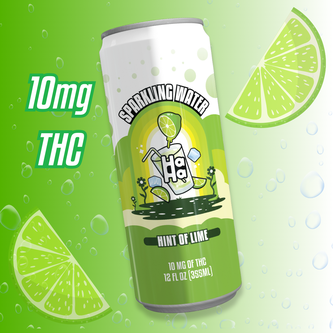Photograph of product: HaHa | Hint Of Lime Sparkling Water 10mg