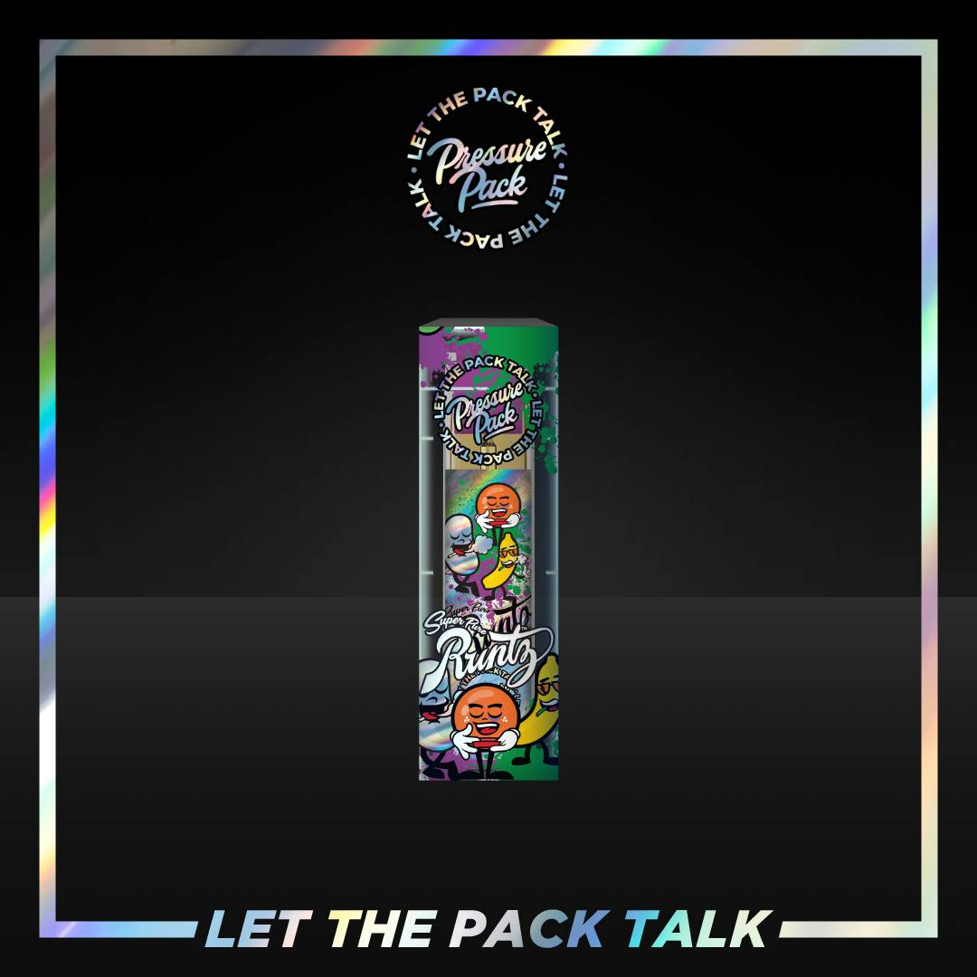 Photograph of product: Pressure Pack Super Pure Runtz au chocolat Rosin Disposable Vape .5g