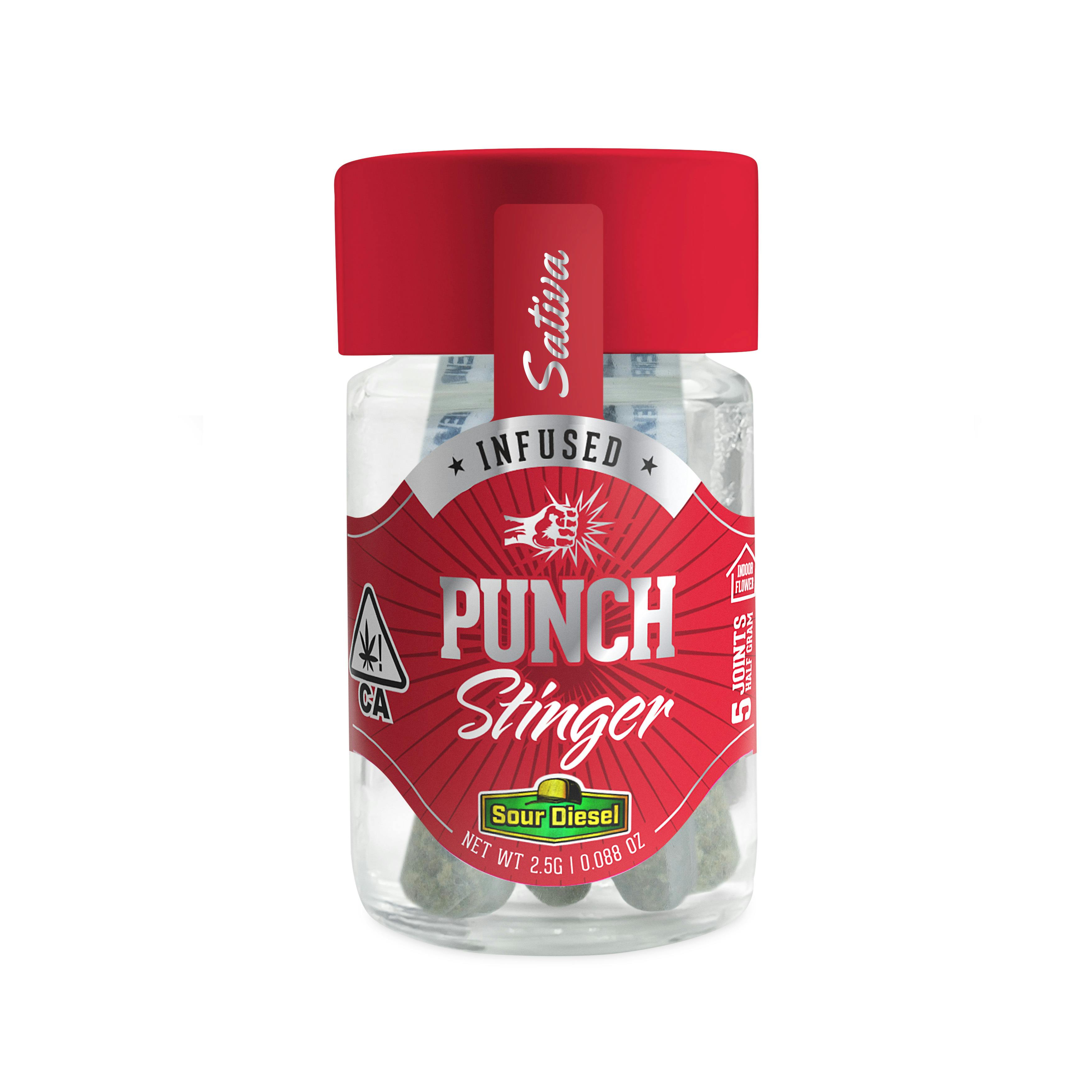 Photograph of product: Punch 5pk Stinger Pre Roll - Sour Diesel