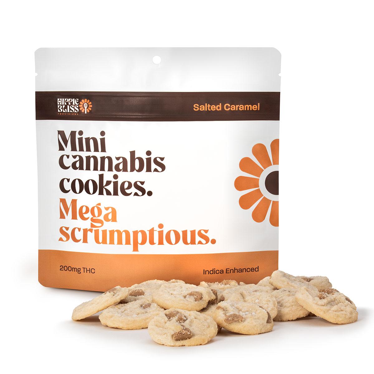 Photograph of product: Hippie Bliss | Salted Caramel | 200mg/20pc Cookies