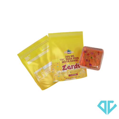Photograph of product: Amnesia Zerdz Lemon Cheesecake au chocolat Rosin Single Gummy 200mg