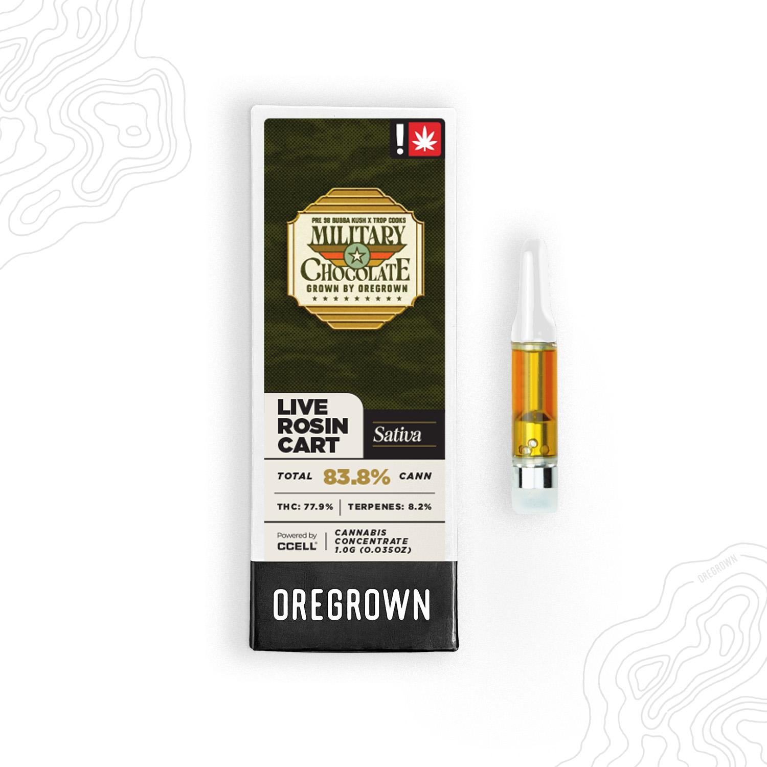 Photograph of product: Oregrown - au chocolatburger Live Rosin Cartridge (I)