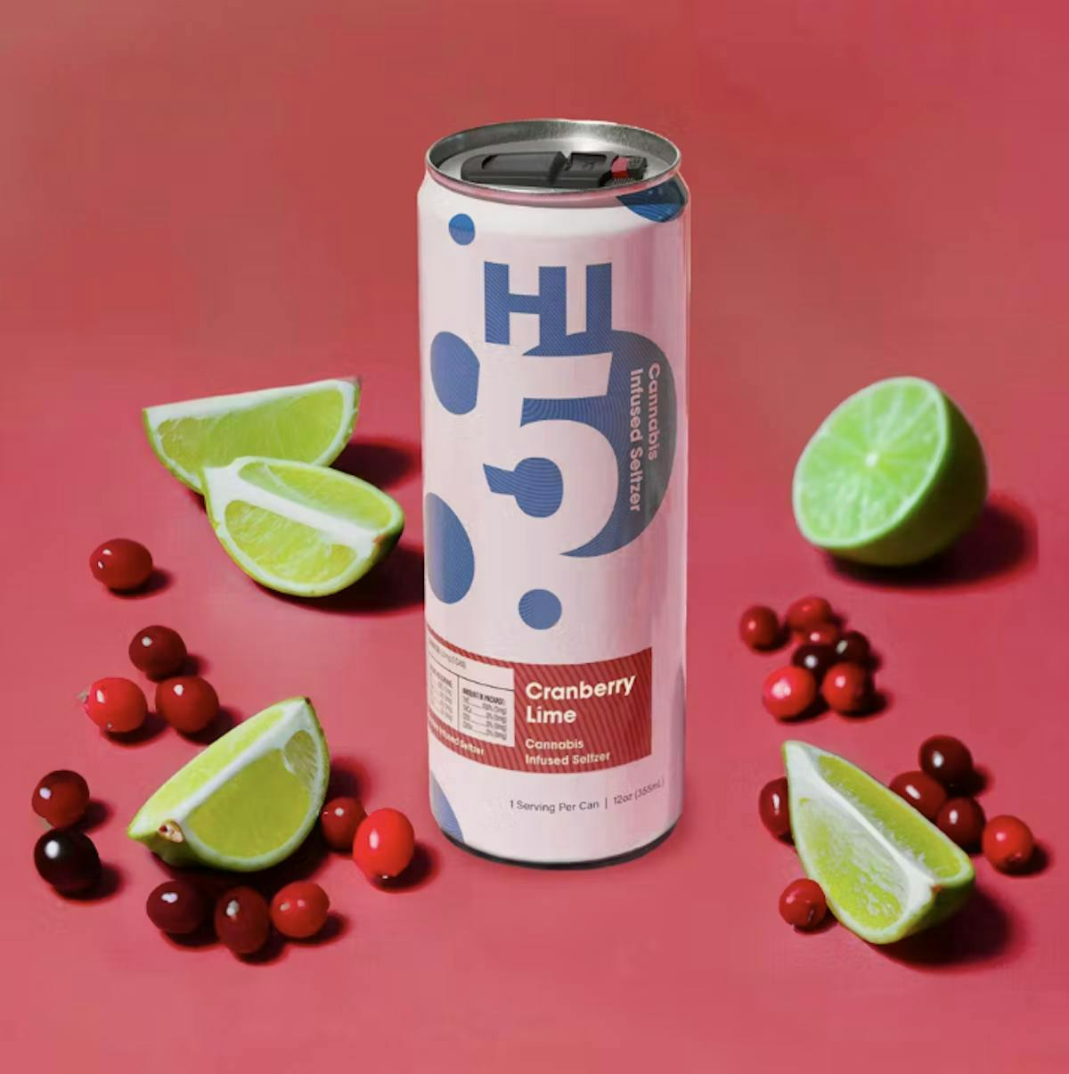 Photograph of product: Hi5 Cranberry Lime (H) Seltzer 50mg 4pk