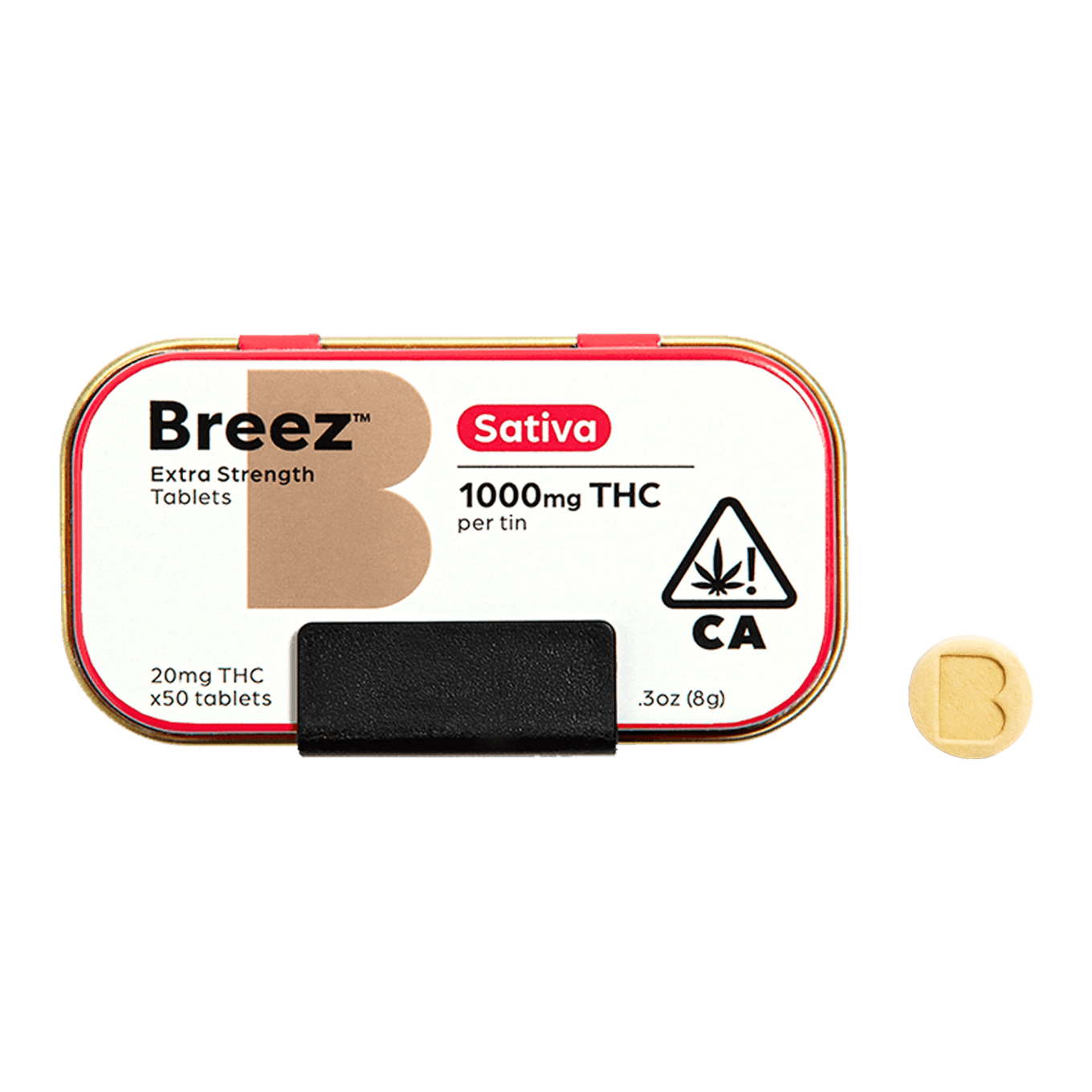 Photograph of product: Breez - 1000mg - 50ct - Extra Strength Oui'd Tablets
