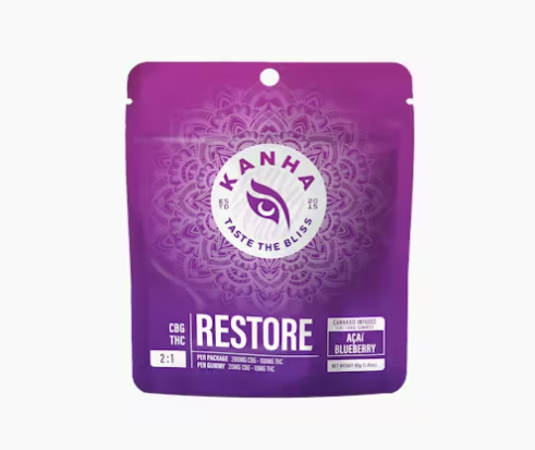 Photograph of product: NANO RESTORE BLUEBERRY ACAI GUMMIES (2:1) (CBG:THC) (H)