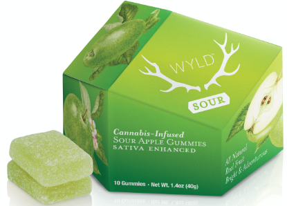 Photograph of product: Sour Apple [S] - 100MG Gummies 10PK