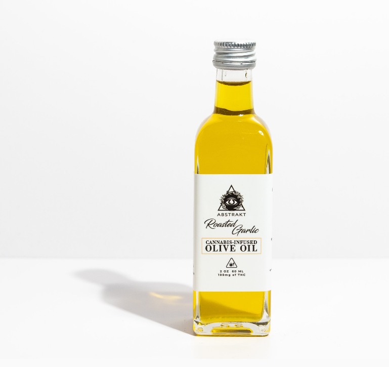 Photograph of product: ABSTRAKT - OLIVE OIL - ROASTED GARLIC - 100MG - 2OZ