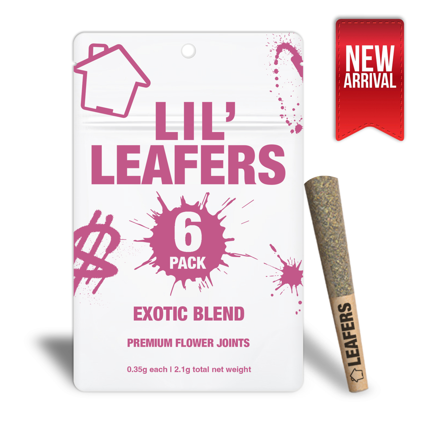 Photograph of Product: LIL' Leafers Exotic Blend (6-pack of .35g joints)
