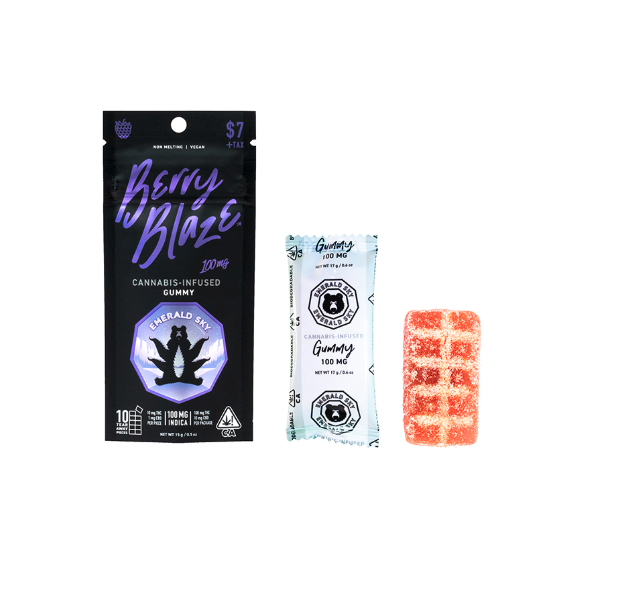 Photograph of product: Berry Blaze Oui'd - 100mg Single Gummy | Emerald Sky