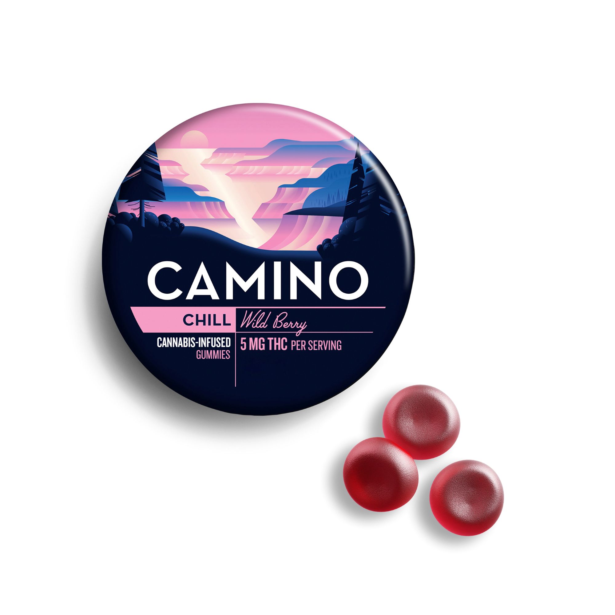 Photograph of product: Camino Wild Berry Cannabis-Infused Gummies 00205