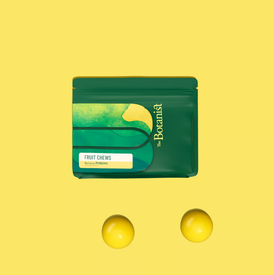 Photograph of product: The Botanist Banana Punch (S) Fruit Chews 50mg 2pk