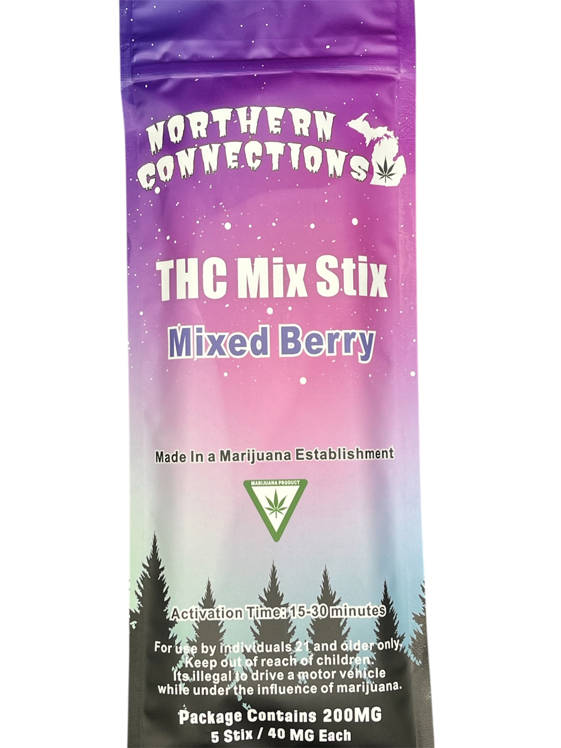 Photograph of product: NORTHERN CONNECTIONS | MIXED BERRY | MIX STIX | 200MG